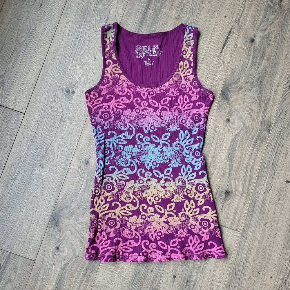 Self Esteem Tank Top Purple {Large}